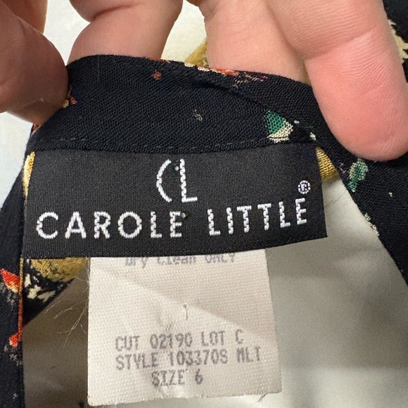 Carole Little Black and Yellow Floral Top - Picture 4 of 8